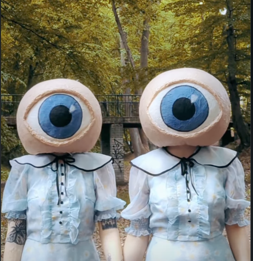 Giant eyeball head costumes